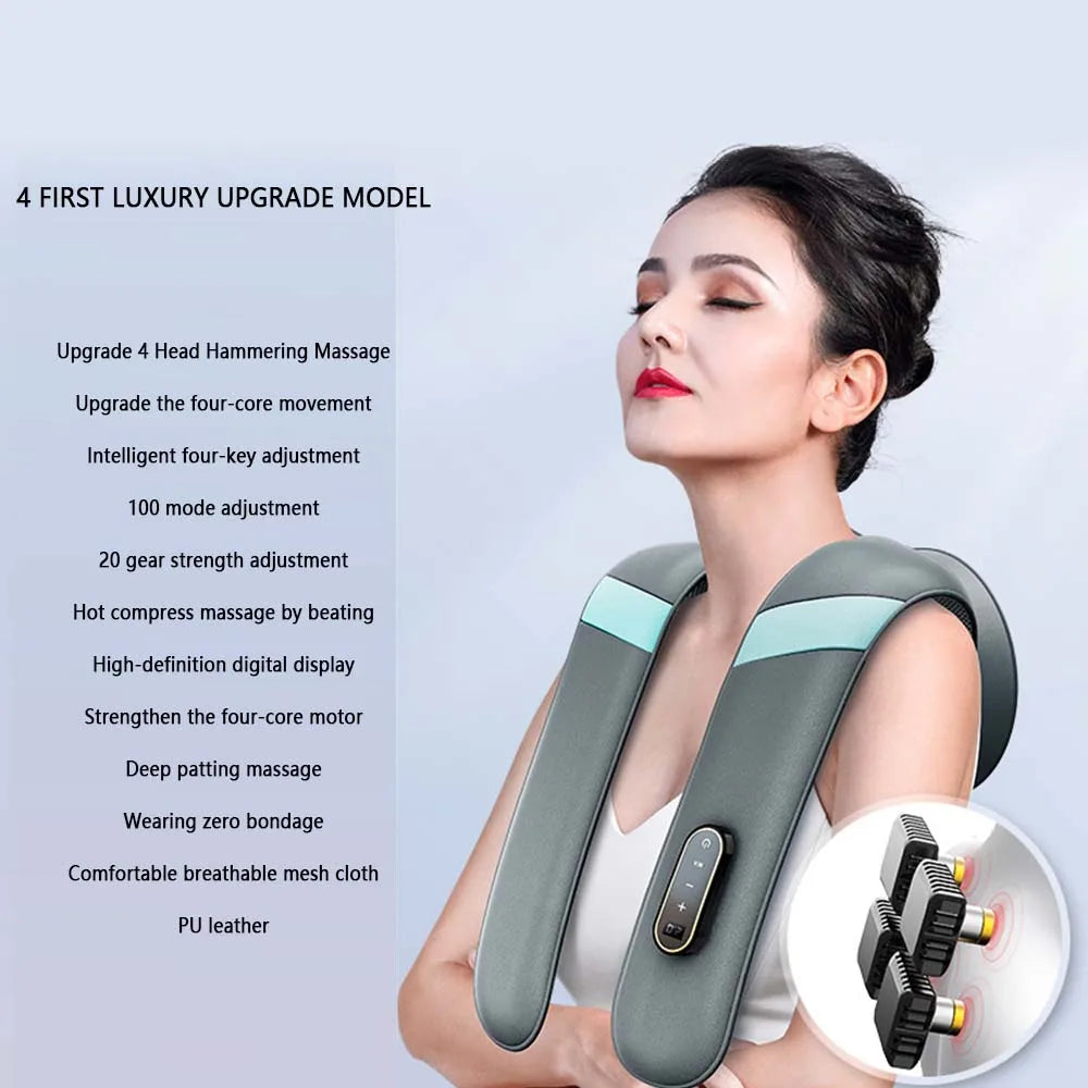 Heated U-Shaped Back & Neck Massager Pillow