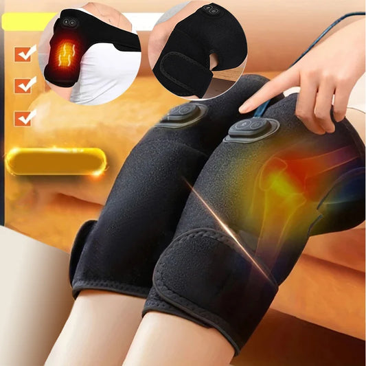 USB Heated Shoulder & Knee Massager with Vibration