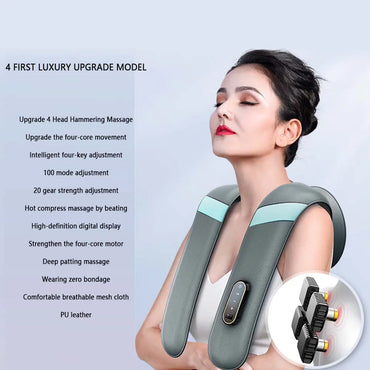 Heated U-Shaped Back & Neck Massager Pillow