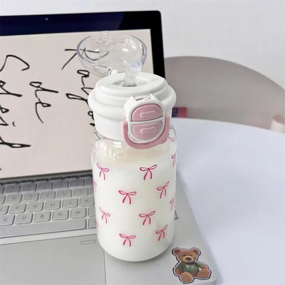 Cute Portable Water Bottle with Straw