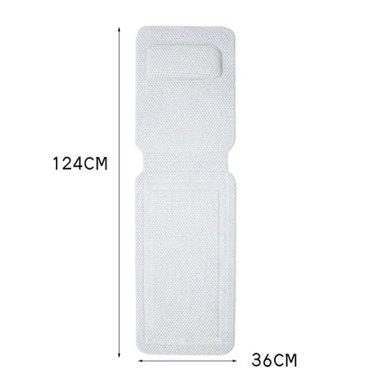 Bathtub Mat With Single Pillow Hollow Foam Non Slip Pad Spa Bath Anti Skid Cushion Comfortable Safety Accessories