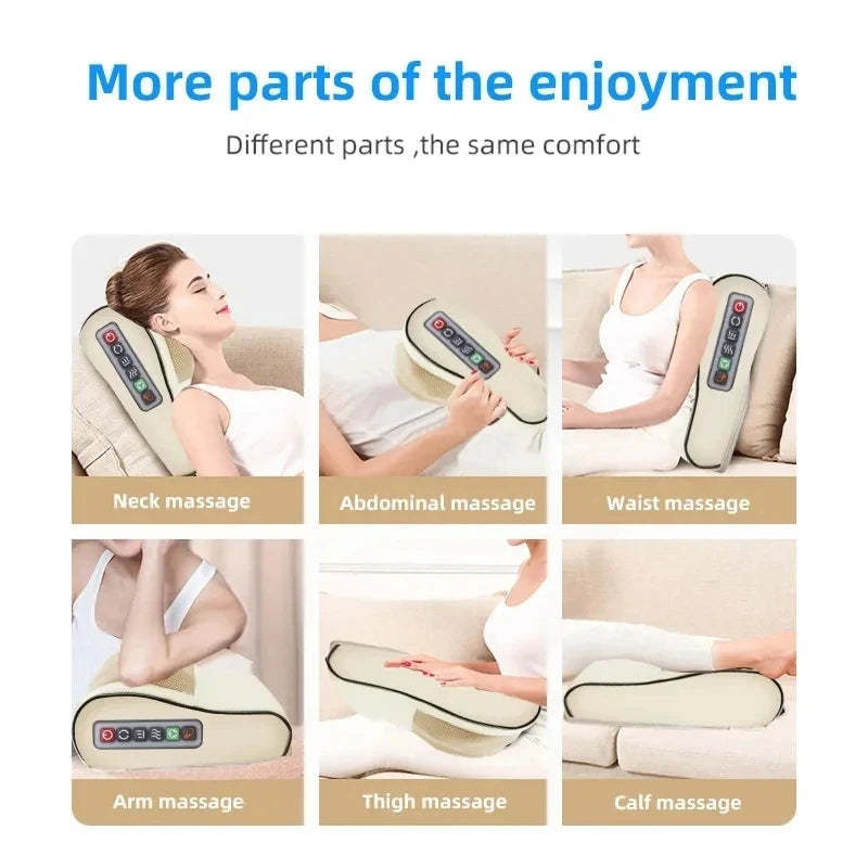 Infrared Heating Back & Neck Massager Pillow