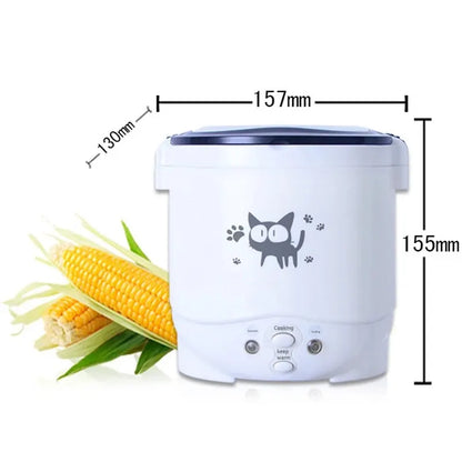 Electric Mini Rice Cooker for Home & Travel