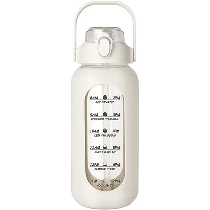 1000ml Glass Water Bottle with Straw & Sleeve