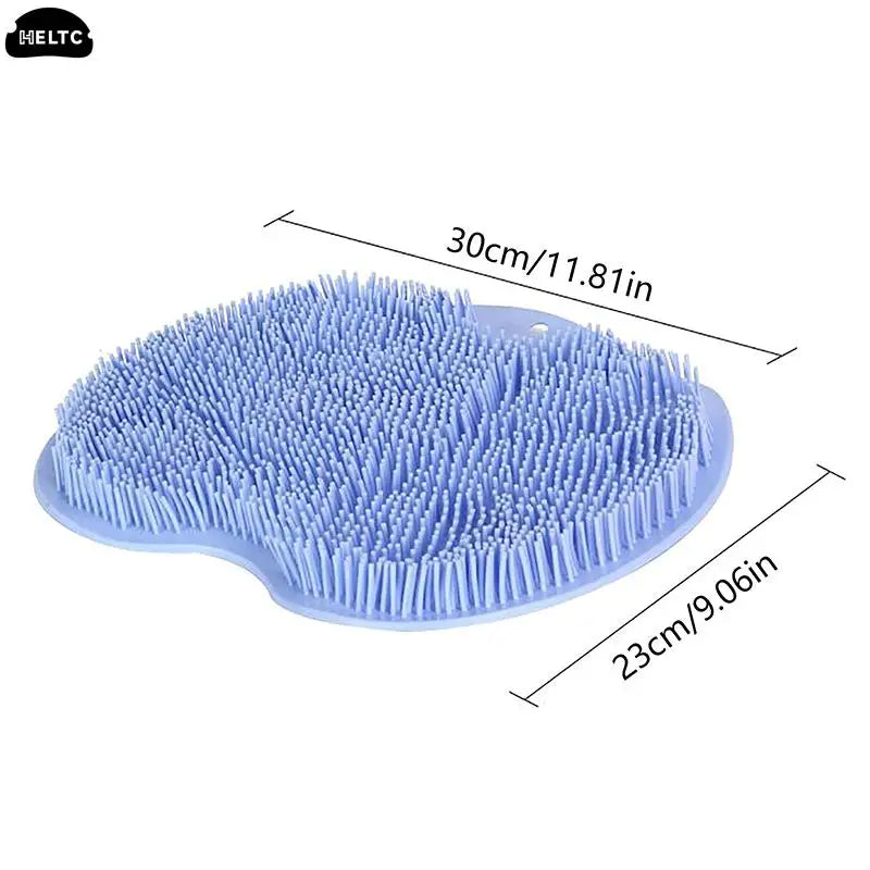 Non-Slip Bathroom Massage Mat with Foot Scrubber