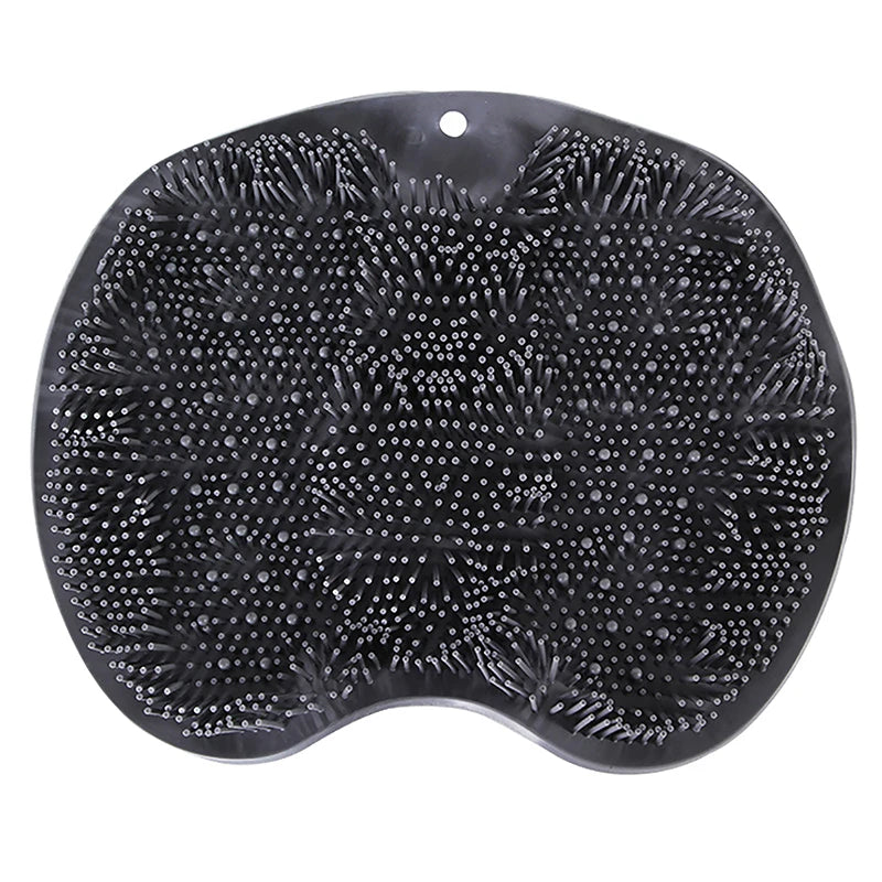 Non-Slip Bathroom Massage Mat with Foot Scrubber