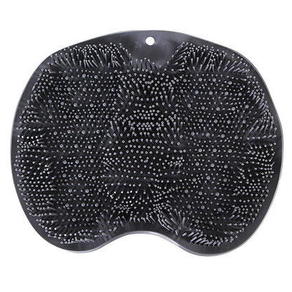 Non-Slip Bathroom Massage Mat with Foot Scrubber