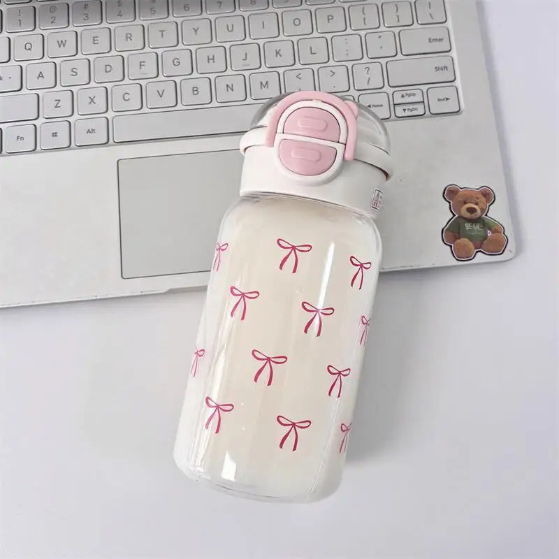 Cute Portable Water Bottle with Straw