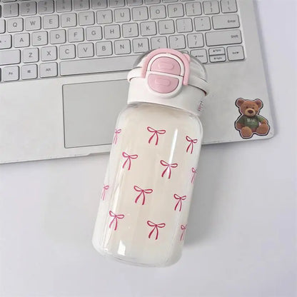 Cute Portable Water Bottle with Straw