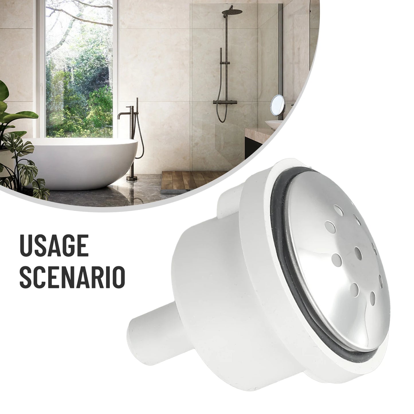 Bathtub Air Jet 9-Hole Spa Massage Nozzle