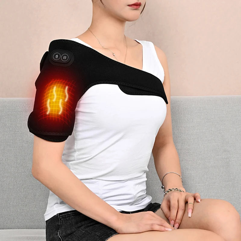 USB Heated Shoulder & Knee Massager with Vibration