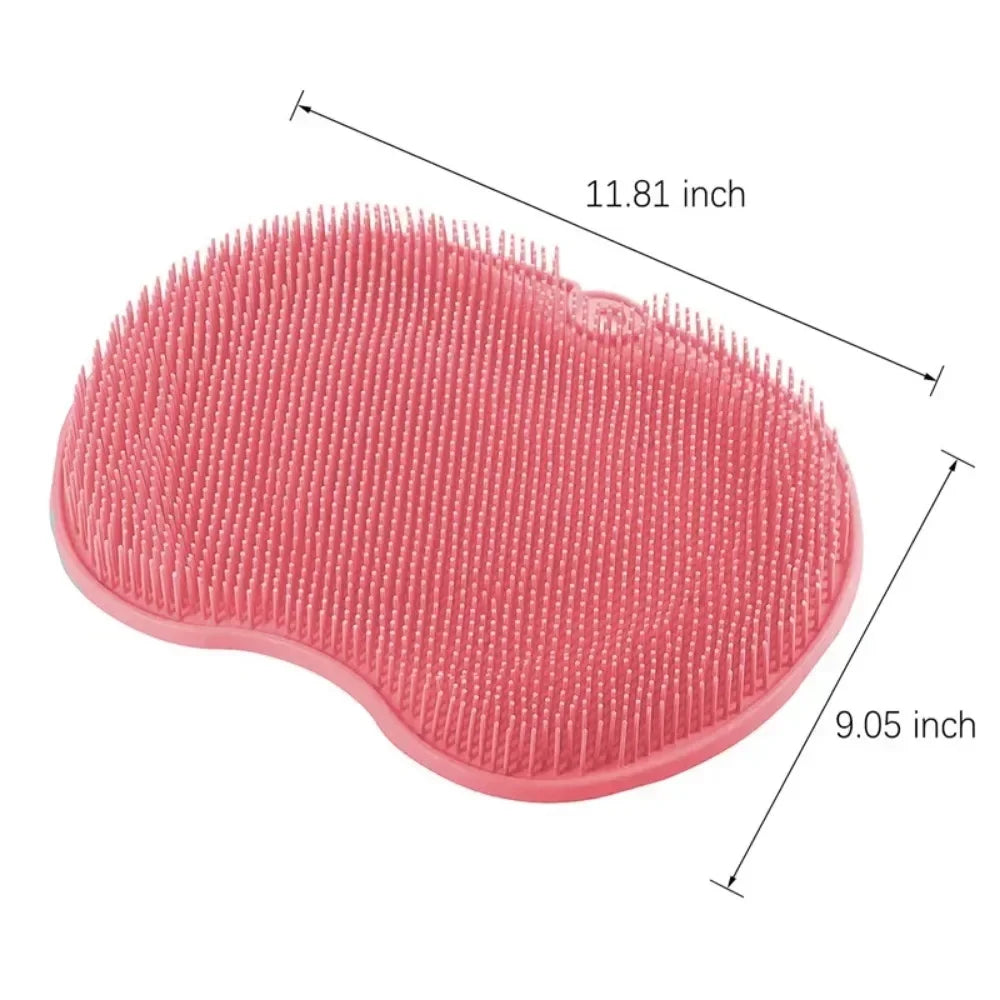 Silicone Exfoliating Bath Mat with Massage Brush