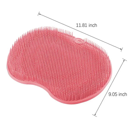 Silicone Exfoliating Bath Mat with Massage Brush