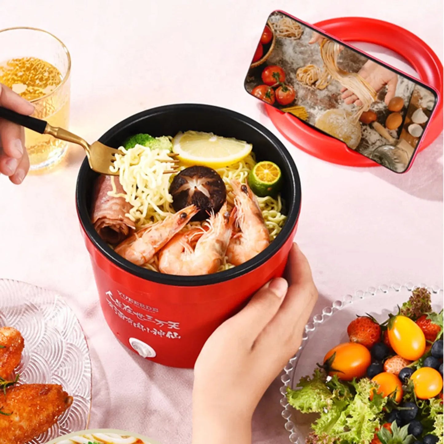 450W Mini Electric Cooking Pot Multifunctional