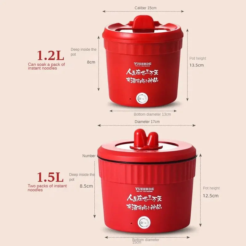 450W Mini Electric Cooking Pot Multifunctional