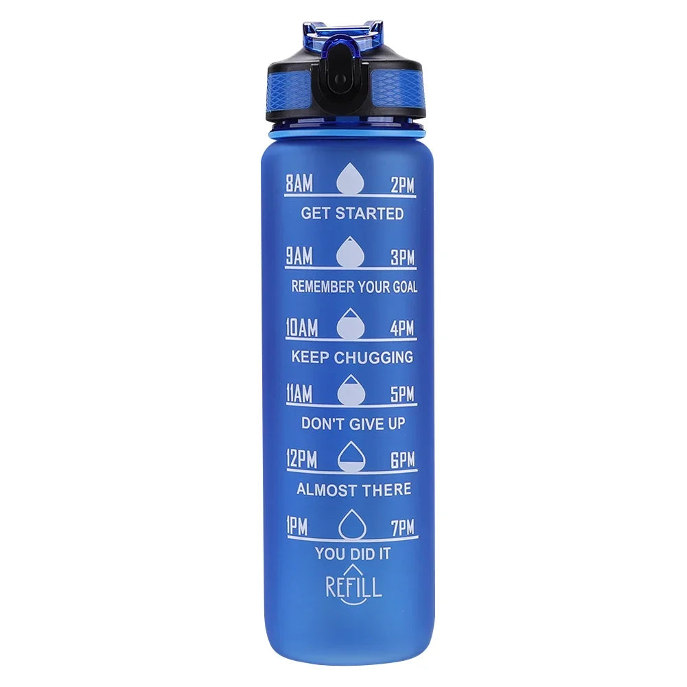 1L Motivational Sports Water Bottle Leakproof