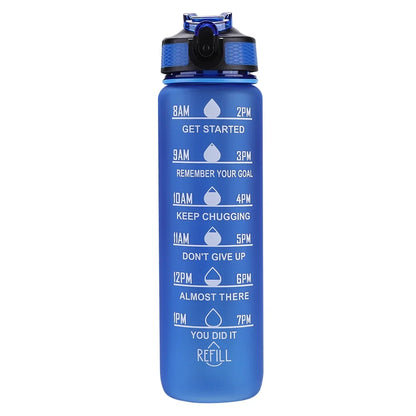 1L Motivational Sports Water Bottle Leakproof