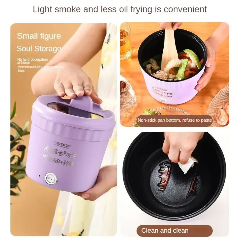450W Mini Electric Cooking Pot Multifunctional