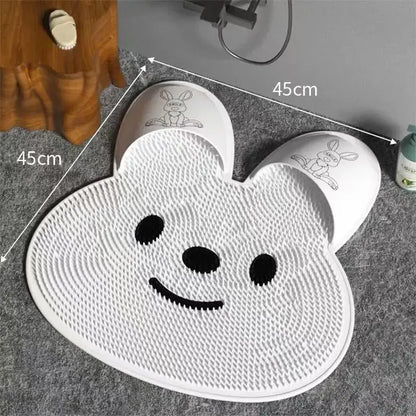 Rabbit Design Anti-Slip Shower Foot Massage Mat