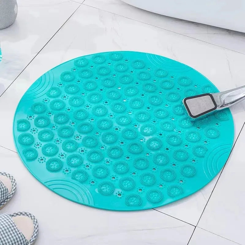 Round Non-Slip Shower Mat with Massage Loops