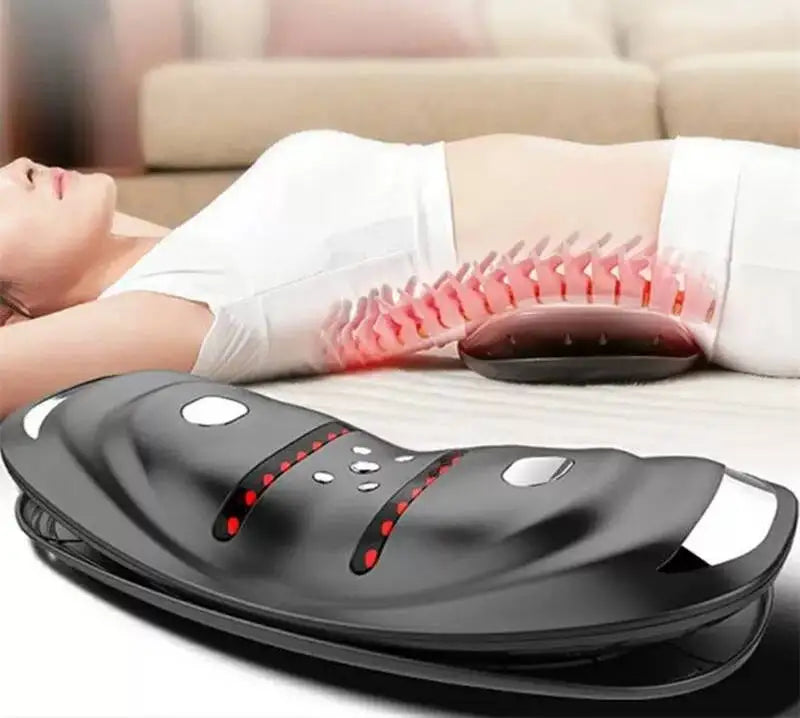 Electric Lumbar Massager with Heat & Adjustable Stretch