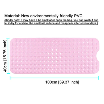 40x100cm Non-Slip Bathtub Mat with Suction Cups