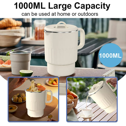 Mini Folding Electric Kettle 1000ML Portable Water Heater Travel Electric Kettle Collapsible Home Kettle Electric boiling pot