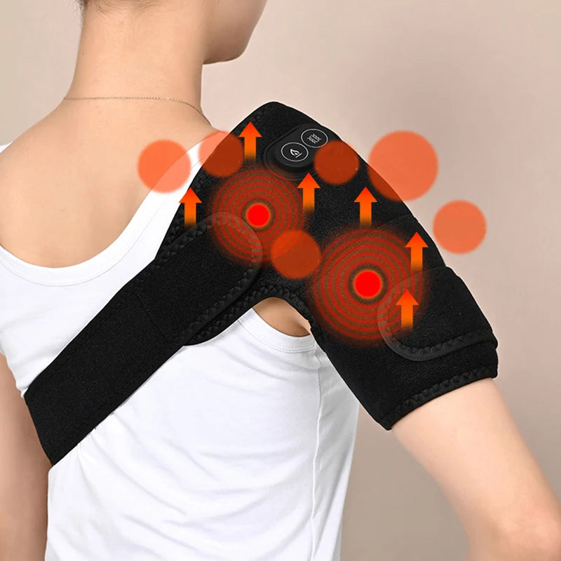 USB Heated Shoulder & Knee Massager with Vibration