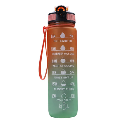 1L Motivational Sports Water Bottle Leakproof