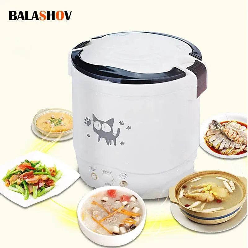 Electric Mini Rice Cooker for Home & Travel