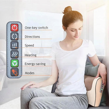Infrared Heating Back & Neck Massager Pillow