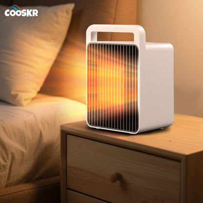 Mini Electric Heater For Room Household 600W Fast Heating Portable Desk Fan Warmer PTC-Ceramic Warm Air Bedroom Warming Machine