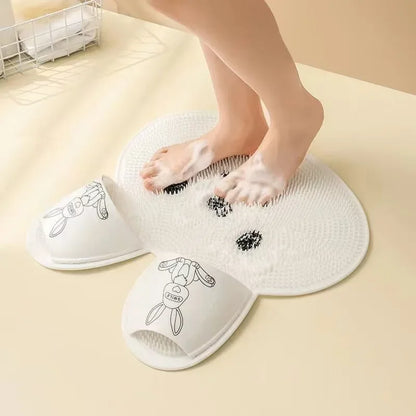 Rabbit Design Anti-Slip Shower Foot Massage Mat