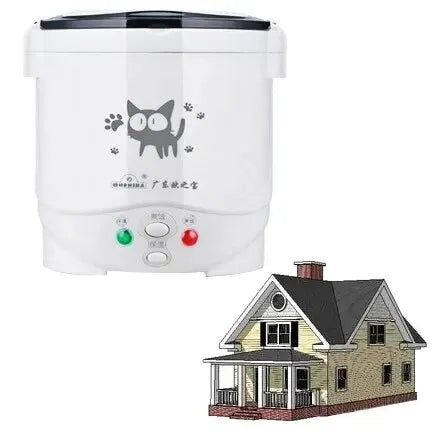 Electric Mini Rice Cooker for Home & Travel