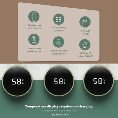 500ml Smart Thermal Bottle with Temperature Display