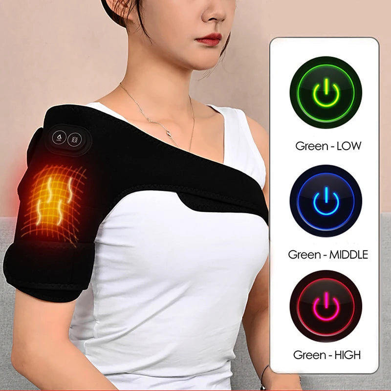 USB Heated Shoulder & Knee Massager with Vibration