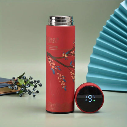 Retro Thermal Water Bottle with Temperature Display