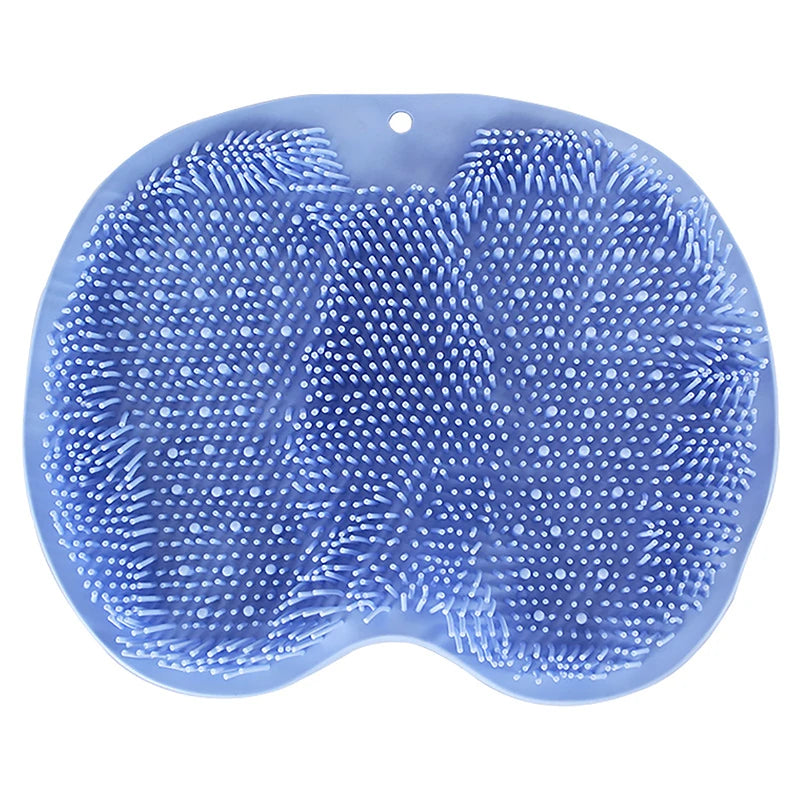 Non-Slip Bathroom Massage Mat with Foot Scrubber
