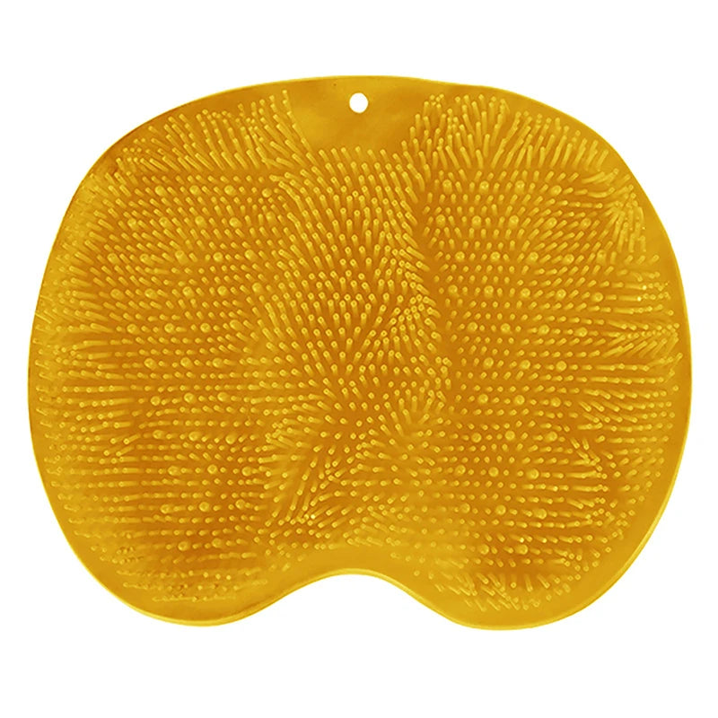 Non-Slip Bathroom Massage Mat with Foot Scrubber
